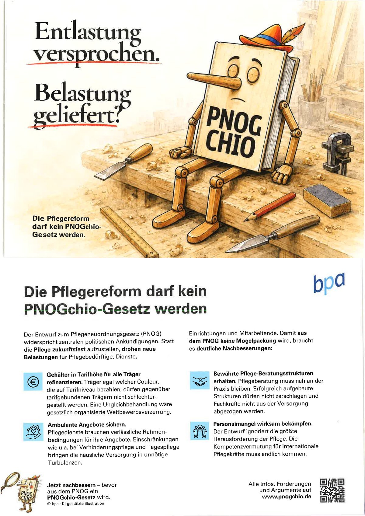 Die Pflegereform darf kein PNOGchio-Gesetz werden